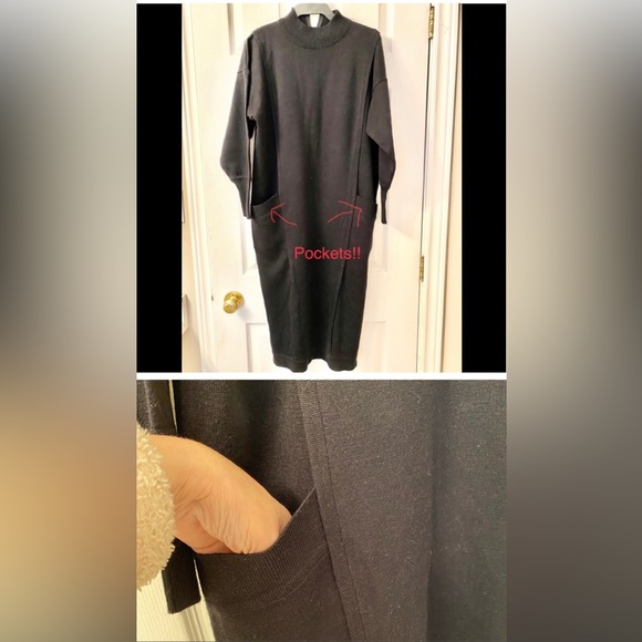 Knit Dress With Pockets S/M - Picture 3 of 4